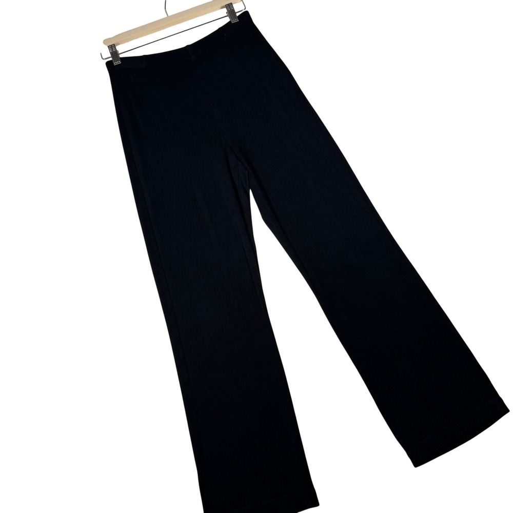 Chico's Travelers Pants Women Size 1 Short Black Straight Leg Stretch 5701409156
